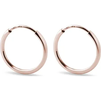 Náušnice 16mm náušnice kruhy v růžovém zlatě KLENOTA