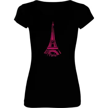 Dámské tričko Tričko s potiskem Paris pink dámské