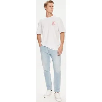 Pánské tričko Jack & Jones T-Shirt Bradley 12264405 Bílá Wide Fit XL