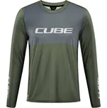 Cube dres VERTEX ROUND NECK TM L/S olive grey - M