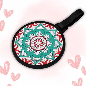 Visačka na kufr - Mandala - Tyrkys
