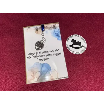 HandMade by VeJa Dárková karta - Citát č.7 s přívěškem