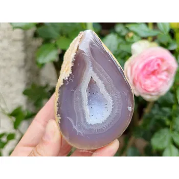 Přírodní kámen Achátová geoda s dutinkou 263g Brazílie