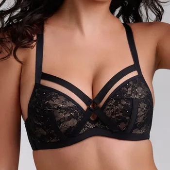 Podprsenka Marlies Dekkers - Taboo podprsenka push-up vyztužená black and sand 70C 36701