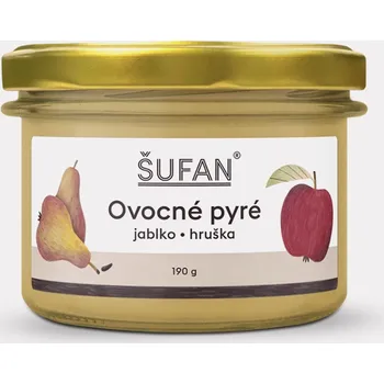 Ovocné pyré jablko-hruška 190g, Šufan