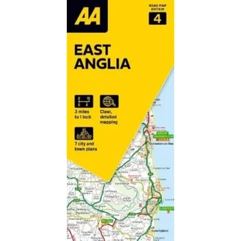 Cestování AA Road Map East Anglia