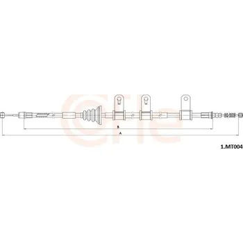 Auto-moto Lanovod parkovací brzdy COFLE 1.MT004