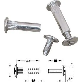 Šroub Wintech článek spojovací nábytkářský 5 x 30-40mm nikl MOBFG04015NK2+FRCFG04030N4K