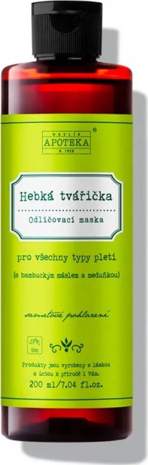 Havlíkova apotéka Hebká tvářička odličovací maska 200 ml