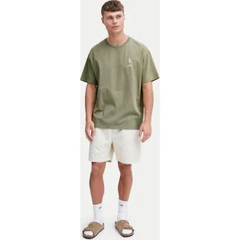 Pánské tričko Solid T-Shirt Ismail 21108240 Zelená Regular Fit S