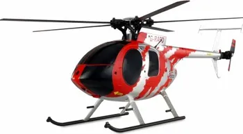 RC model vrtulníku Amewi AFX MD500E 6G se stabilizací červený/stříbrný RTF
