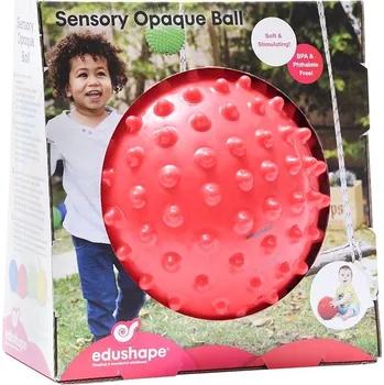 EDUSHAPE míč s texturou 18 cm červený