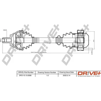 Poloosa kola Hnací hřídel Dr!ve+ DP2110.10.0066