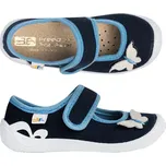 Balerínky bačkůrky 3F Atena 4A3/19 tm.modré s motýlkem velikost: 32