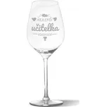 Sklenička na víno Nejlepší učitelka všech dob: 49 cl