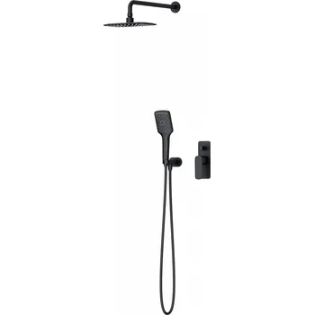 Sprchový set Cersanit Larga sprchová sada pod omítku s dešťovou sprchou černá S952-031