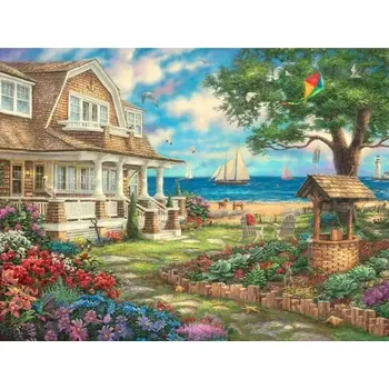 Diamantové malování Diamantové malování/Huacan - Sídlo u moře