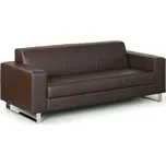 Kožená třímístná pohovka Primator hnědá