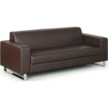 Pohovka Kožená třímístná pohovka Primator hnědá