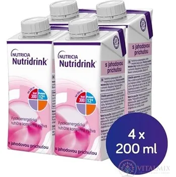 Speciální výživa Nutridrink s jahodovou příchutí (krabička) 4x200 ml