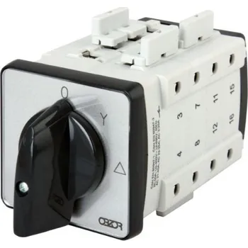 vypínač Obzor Zlín Vačkový spínač VSN 40 A, přepínač hvězda trojúhelník 45°