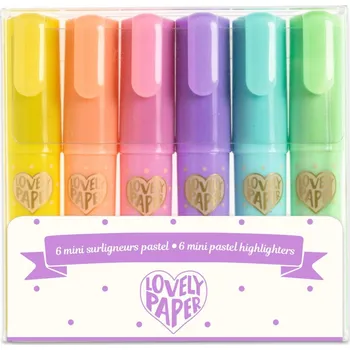 Hračka Mini zvýrazňovače v pastelových barvách - 6 ks