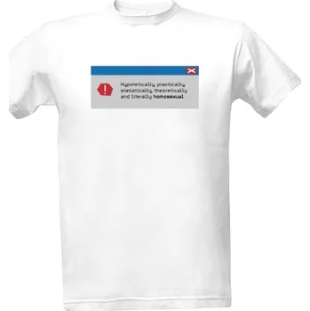Pánská móda Tričko s potiskem caution: homosexual pánské