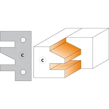Příslušenství k frézce Cmt pár žiletek profil C 40x24,5x2mm pro frézu C694014