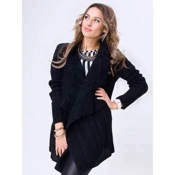 Dámský svetr Černý dlouhý kardigan VICKY černý, VELIKOST UNI ( S, M , L )