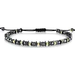 Lillian Vassago Zlatý šňůrkový náramek s hematity LLV07-GB003