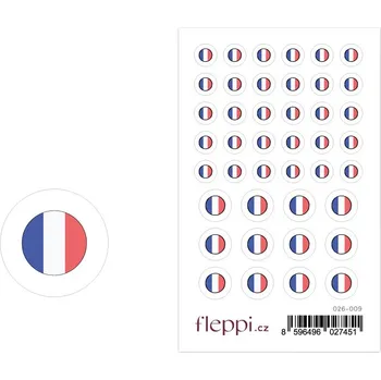 samolepka Fleppi Samolepky vlajky státu - Francie