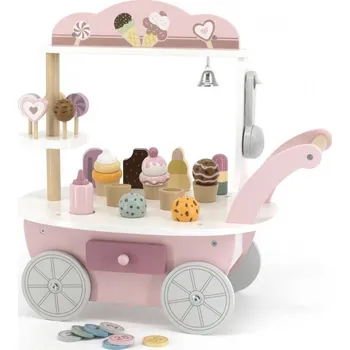 Hra na obchod Viga Dřevěný zmrzlinový obchod