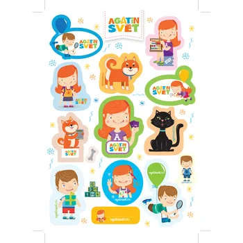 samolepka Samolepky Agáty a Matěje A5