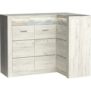 Komoda Nábytek Pyramida, s.r.o. Rohová komoda pravá INDIANAPOLIS I-15 jasan bílý