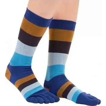 Pánská móda MEN FASHION barevné prstové ponožky ToeToe - PRUHY