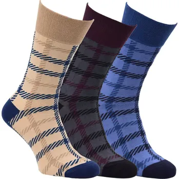 Pánské ponožky Ponožky zdravotní bambusové 71032, klasické, bez gumiček, pánské, modré,šedé,béžové, 3 páry, vel. 39-42