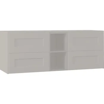 Koupelnový nábytek EBS Laca Skříňka umyvadlová s deskou 153,2 cm, šedá matná, LACARU150S