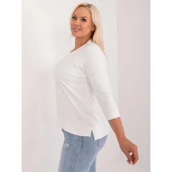Dámská halenka Dámská halenka plus size bavlněná ecru