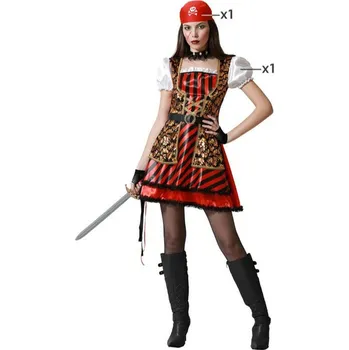 Dámský kostýmek Falanzo Carnival Kostým pro dospělé Červená Pirátka Velikost: XL