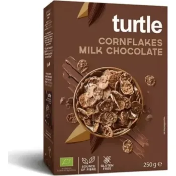 Turtle Chocolate bio křupavé kukuřičné cereálie s mléčnou čokoládou 250 g