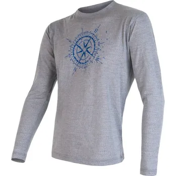 Pánské tričko triko dlouhé pánské SENSOR MERINO ACTIVE PT COMPASS šedé (triko dlouhé pánské SENSOR MERINO ACTIVE PT COMPASS šedé)