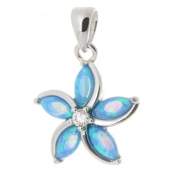 Přívěsek Stříbrný přívěšek opálová kytička STRZ1087F