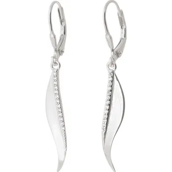 Náušnice Stříbrné visací naušnice s čirými zirkony STNAU1833F