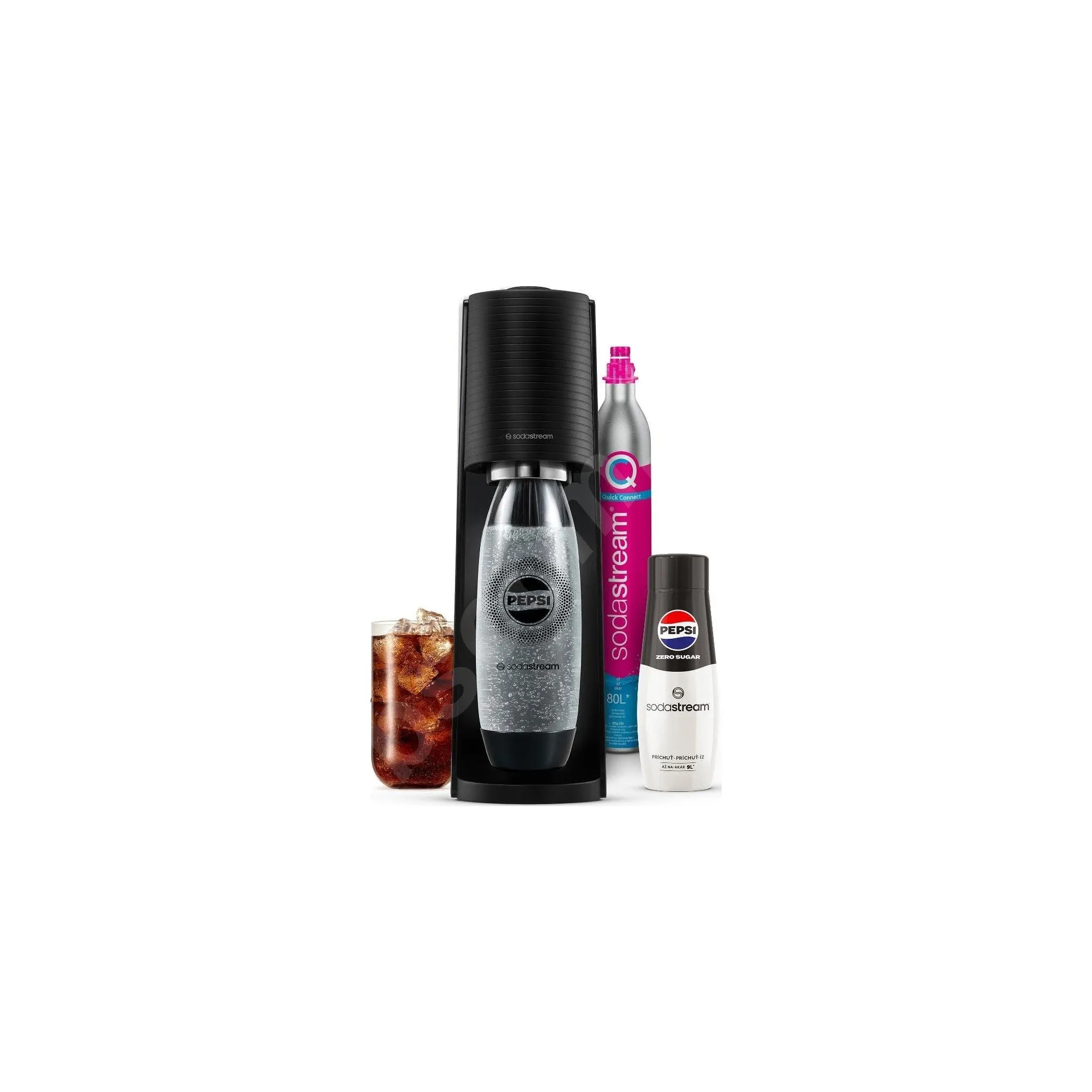 Fotografie 2 - Výrobník sody SodaStream Terra černý Pepsi Zero Megapack