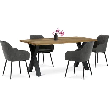 Jídelní set Jídelní set DS-X160 DUB + DCL-221 GREY2