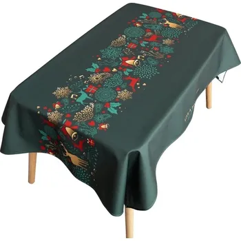 ubrus Vánoční voděodolný ubrus na stůl - BÍLÝ,140 x 180 cm 55 x 70 palců
