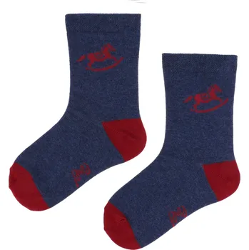 Dětské ponožky Emel ESK 100-90 Modrá/Červená Velikost: 23 - 26