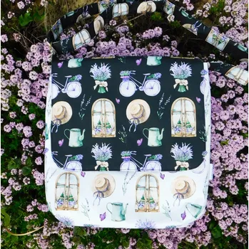 Messenger taška PROVENCE na bílé a černé