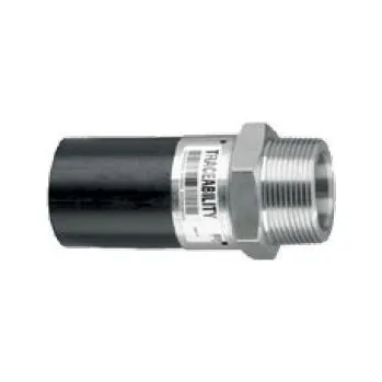 Vodovodní potrubí Aliaxis FRIALEN UAN přechodový kus 40mm, univerzální, s vnějším závitem, voda/plyn, PE-HD/mosaz