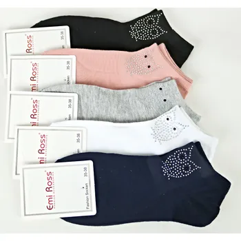 Dámské ponožky EMI ROSS Dámské bavlněné kotníkové ponožky EX226 Velikost: 35 - 38